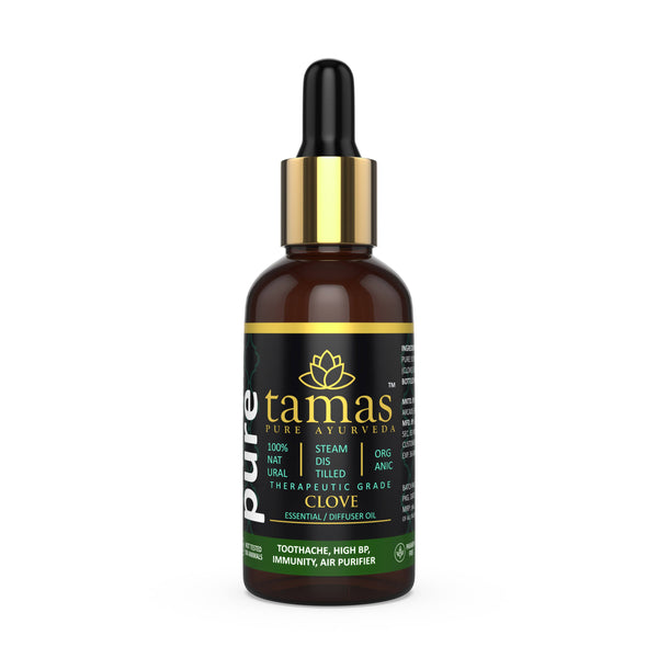 Tamas Pure Ayurveda 100% Organic Clove Essential Oil-USDA Certified Organic