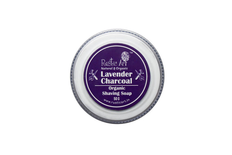 Rustic Art Lavender Charcoal Organic Shaving Soap