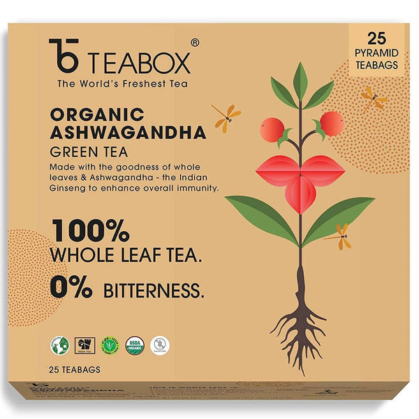 Teabox Organic Ashwagandha Green Tea Bags