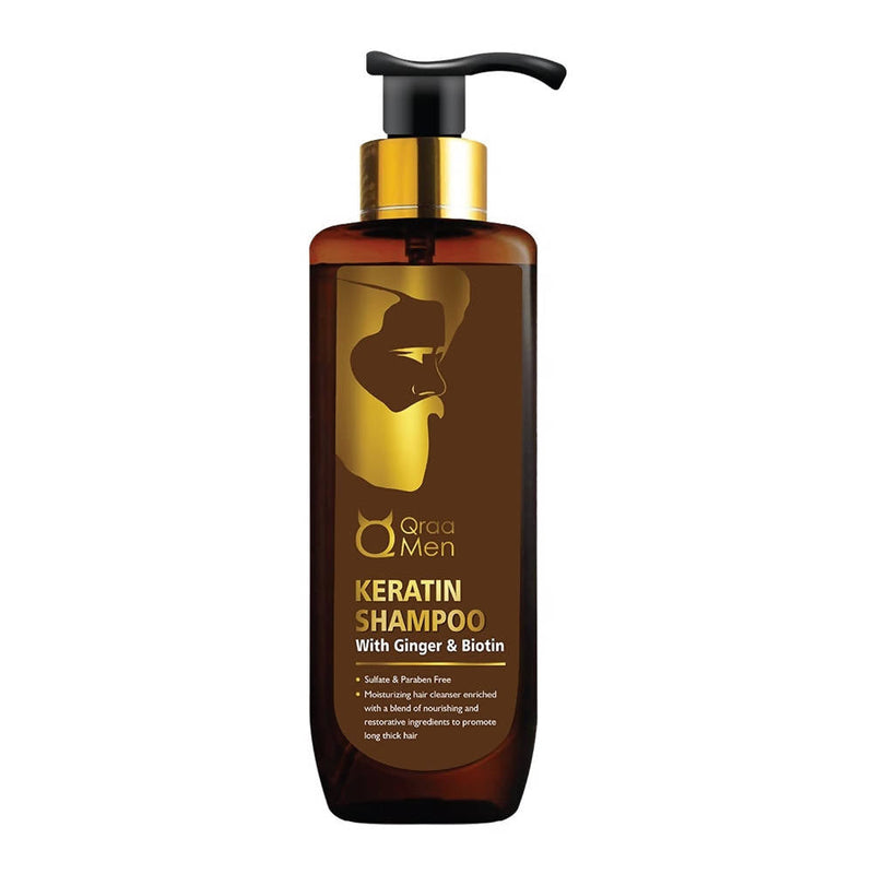 Qraa Men Keratin Repair Shampoo with Ginger and Biotin