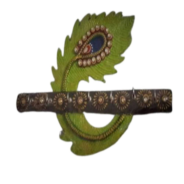 Kundan HandiKrafts Designer Wooden Leaf Shaped Key Holders