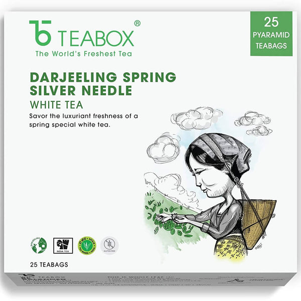 Teabox Darjeeling Spring Silver Needle White Tea Bags