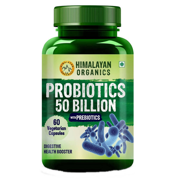 Himalayan Organics Probiotics Supplement 50 billion Prebiotics Capsules