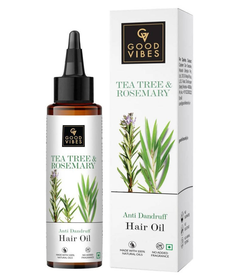 Good Vibes Tea Tree & Rosemary Anti Dandruff Hair Oil