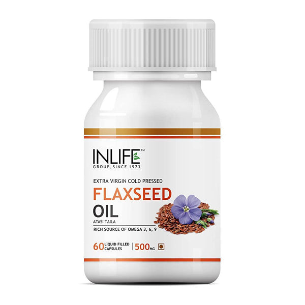 Inlife Flaxseed Oil Capsules With Gelatin