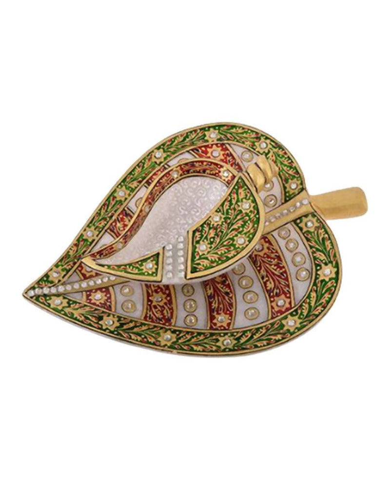 Puja N Pujari Marble Leaf Shape Sindoor Dani