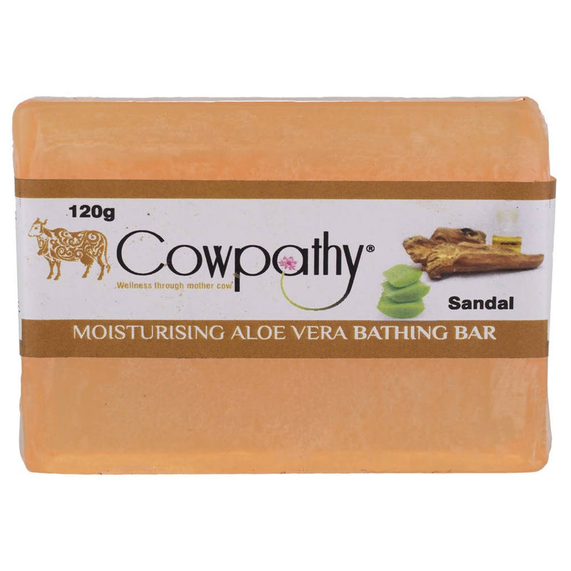 Cowpathy Sandal Moisturising Aloe Vera Bathing Bar (120 GM)