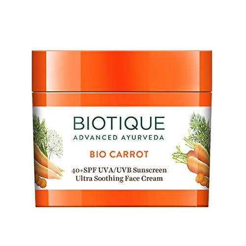 Biotique Advanced Ayurveda Bio Carrot 40+ SPF UVA/UVB Sunscreen Ultra Soothing Face Cream