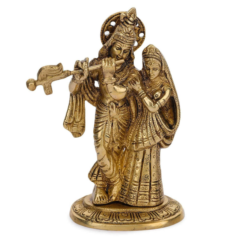 Devlok Kanha Playing Flute With Radha