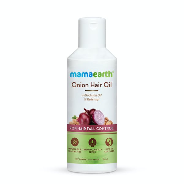 Mamaearth Onion Hair Oil With Onion Oil & Redensyl For Hair Fall Control