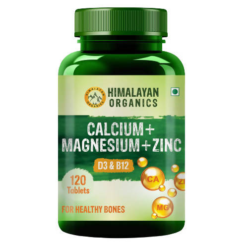 Himalayan Organics Calcium+Magnesium+Zinc D3 & B12 Tablets