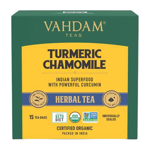 Vahdam Turmeric Chamomile Herbal Tea Bags