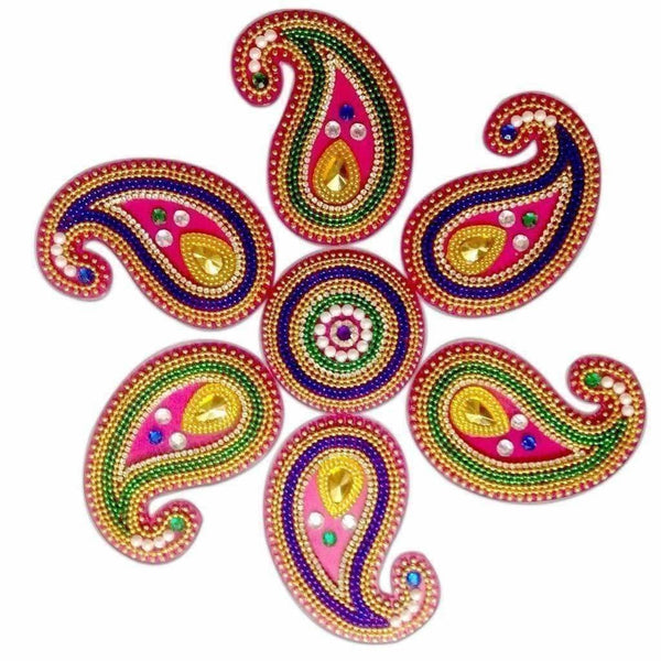 Colorful Rangoli design for floor decoration / Wall Decoration / Pooja Decoration