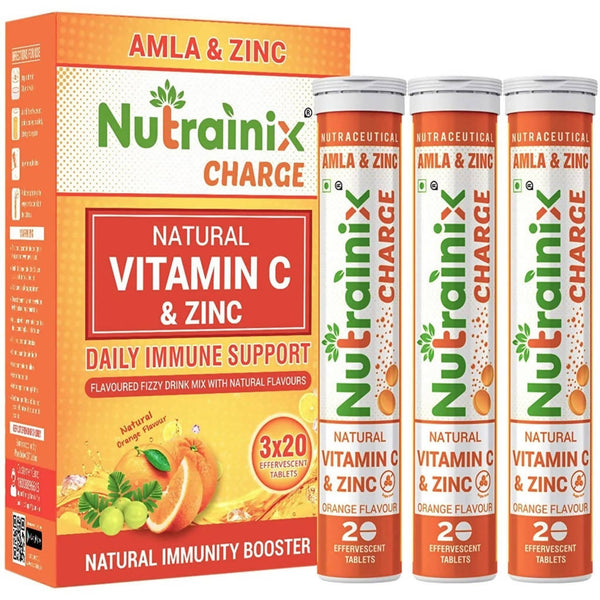 Nutrainix Charge Natural Vitamin C & Zinc Tablets