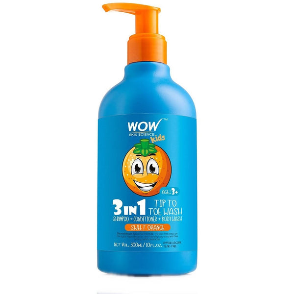 Wow Skin Science Kids Sweet Orange 3 in 1 Tip to Toe Wash