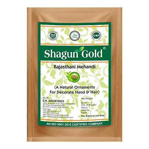 Shagun Gold 100% Organic Pure Natural Rajasthani Henna Powder/ Mehandi Powder For Hair 100 Gm