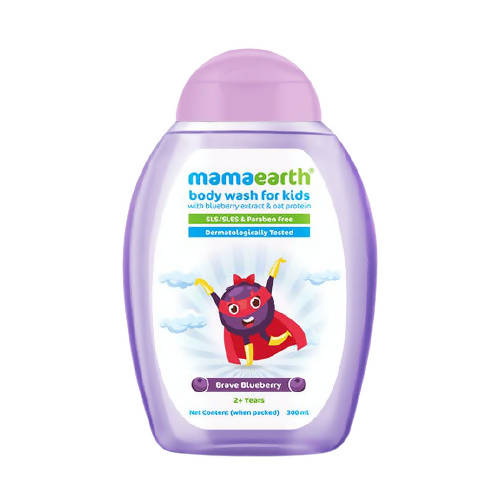 Mamaearth Brave Blueberry Body Wash For Kids with Blueberry & Oat Protein