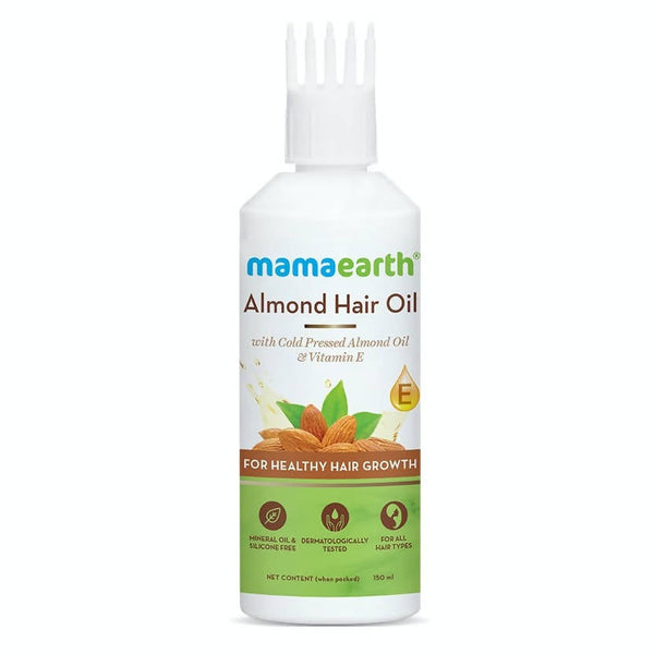 Mamaearth Almond Hair Oil with Cold Pressed Almond Oil & Vitamin E