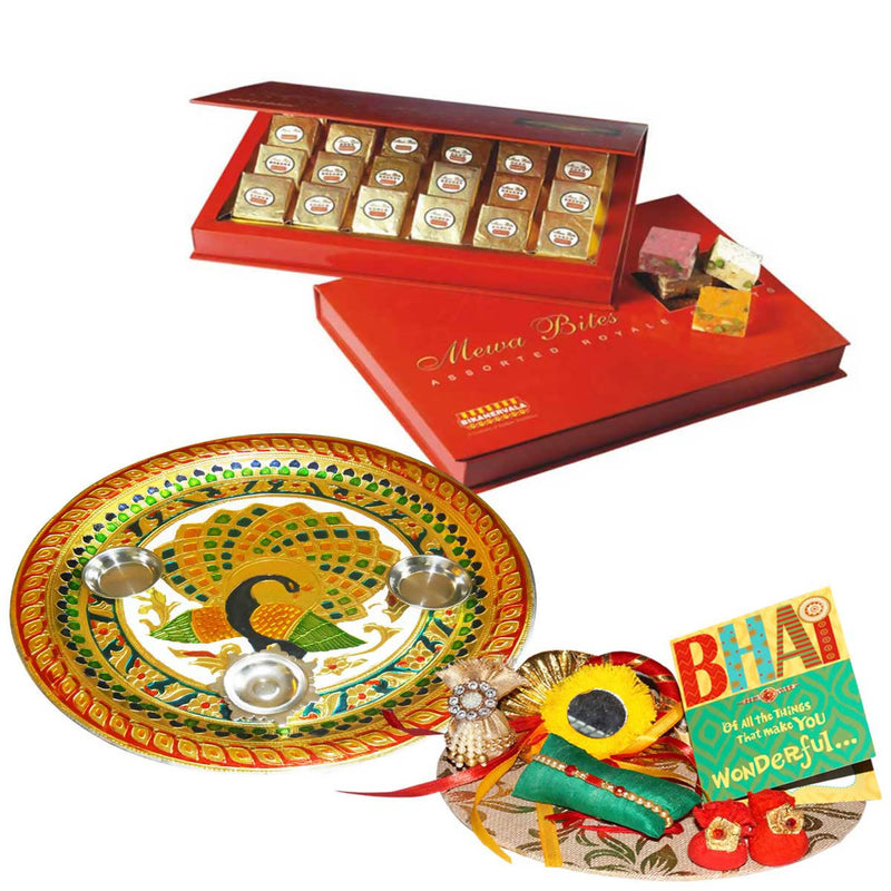 Bikano MewaBites Rakhi Puja Thali Gifts