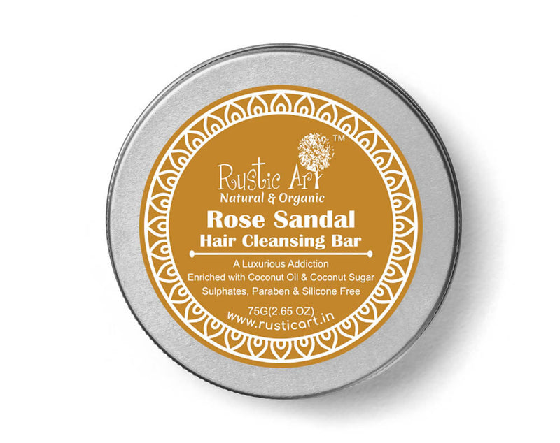 Rustic Art Rose Sandal Hair Cleansing Bar