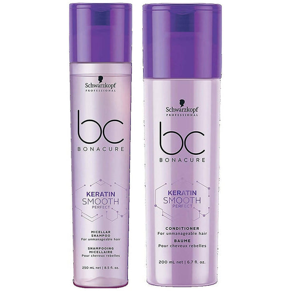 Schwarzkopf Professional BC Bonacure Keratin Smooth Perfect Micellar Shampoo & Conditioner Combo