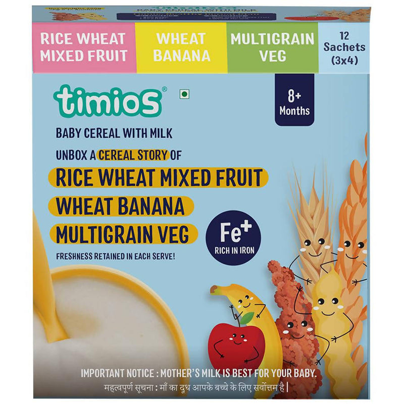 Timios Assorted Organic Baby Cereal