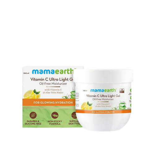 Mamaearth Vitamin C Ultra Light Gel Oil-Free Moisturizer For Glowing Hydration