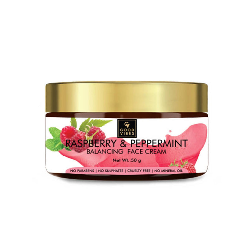 Good Vibes Balancing Face Cream - Raspberry and Peppermint