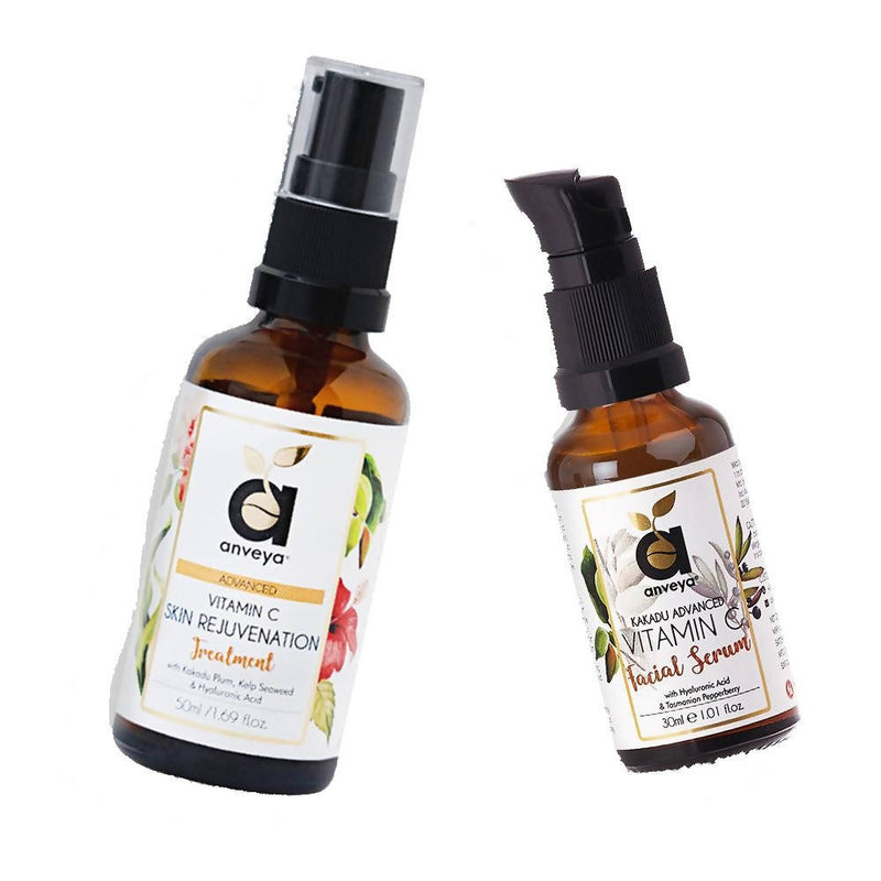 Anveya Advanced Vitamin C Facial Serum & Skin Rejuvenation Treatment Combo