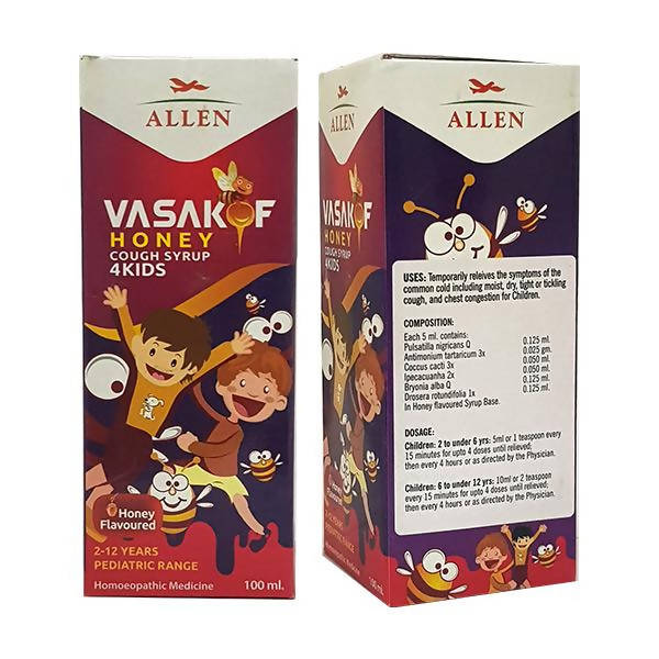 Allen Homeopathy Vasakof Honey Cough Syrup 4Kids