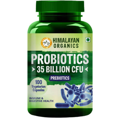 Himalayan Organics Probiotics 35 Billion CFU Prebiotics Vegetarian Capsules