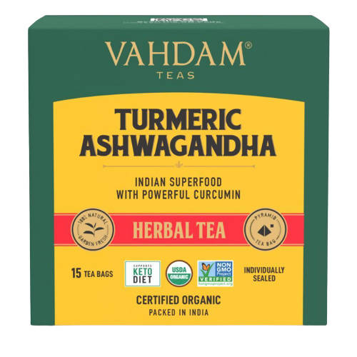 Vahdam Turmeric Ashwagandha Herbal Tea Bags