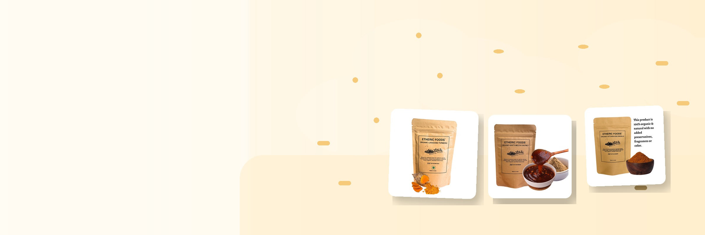 ETHERIC FOODs- Organic, Home Grounded Spices and Special Formulations